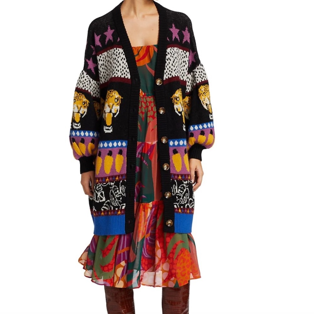 Farm Rio Mix Print Cardigan - Picture 3 of 16